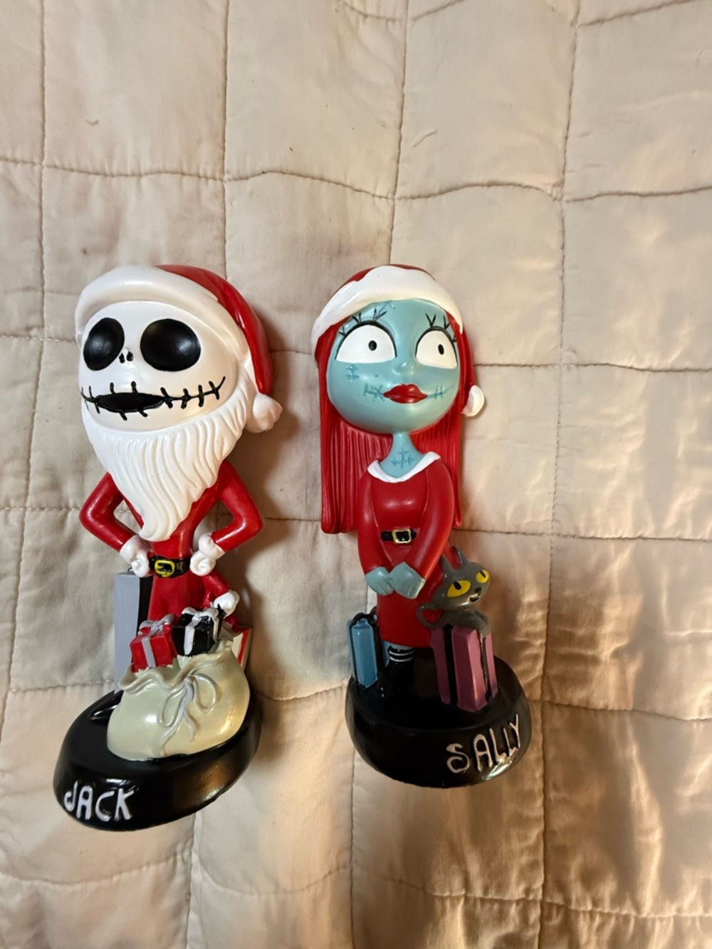 Disney Jack & Sally Holiday Figurines - Red, White, Blue, Black